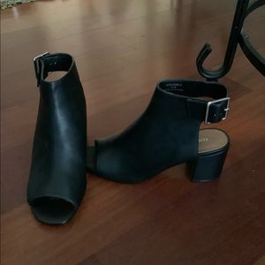 Topshop leather block heel slingback sandals